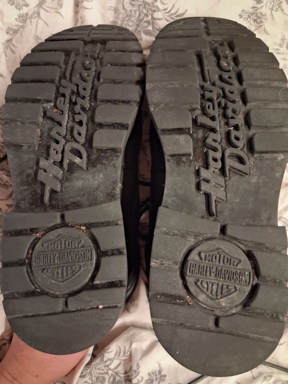 Harley-Davidson Black Leather Ankle Boots with Logo - Picture 10 of 10